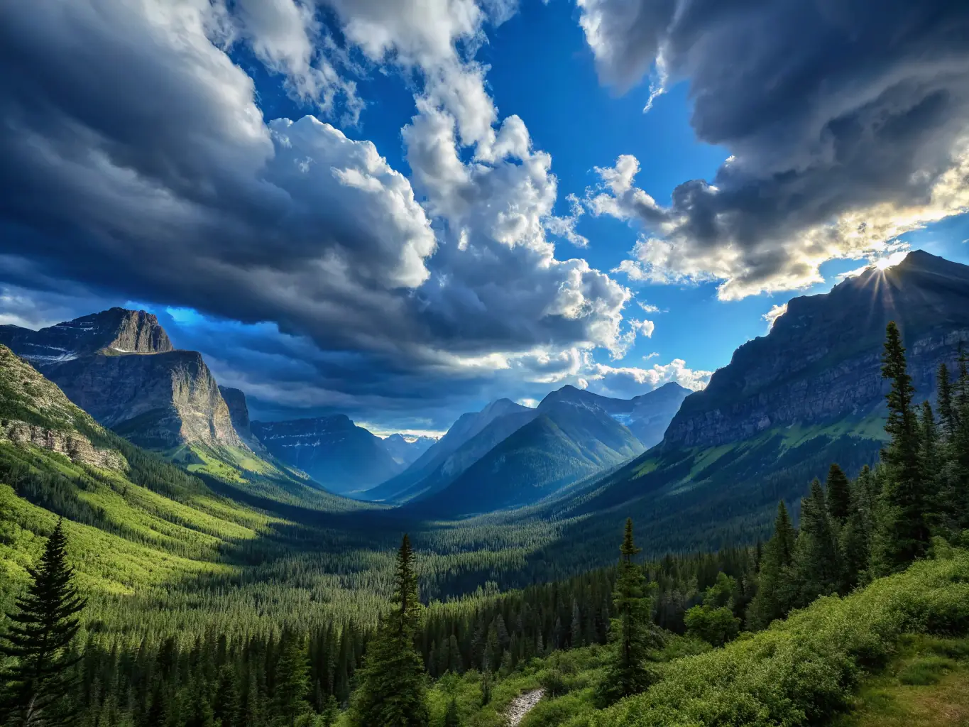 A stunning panoramic view of Banff National Park, showcasing a turquoise lake surrounded by snow-capped mountains, representing the beauty and adventure awaiting in our hiking guides.